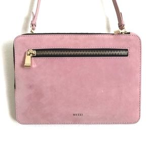 Pink Suede Mezzi Crossbody